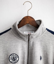 U.S. POLO ASSN. ユーエスポロアッスン half zip sweat shirt オーバーサイズ袖ラインワンポイントロゴ刺繍ハーフジップ裏毛スウェット 14862