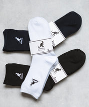 KANGOL カンゴール W's 3P ミドル丈スクールリブソックス/ワンポイント刺繍靴下 15688