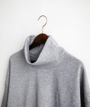 コットンタッチ裏起毛ドルマンスリーブハイネックトレーナースウェット 14983