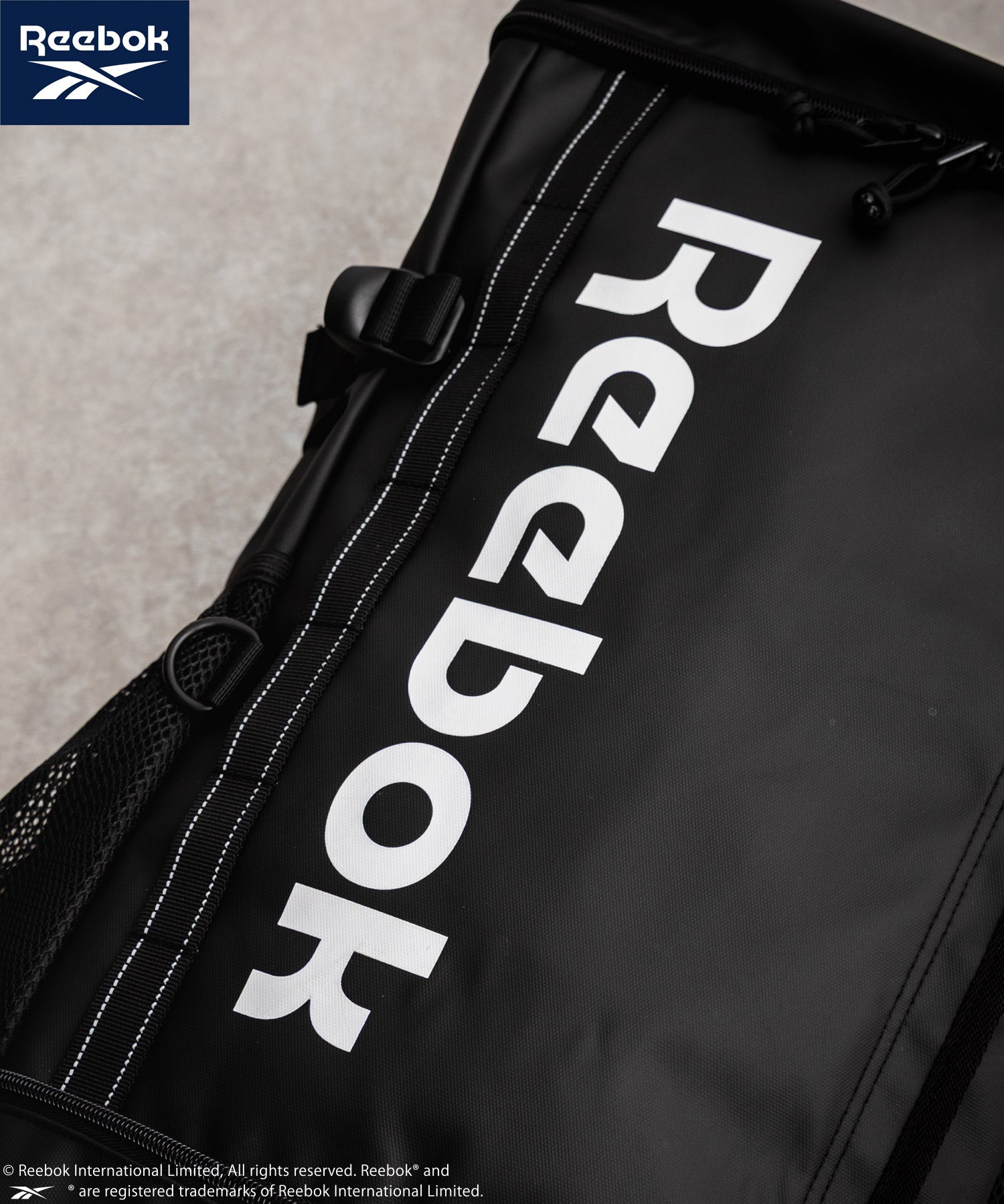 Reebok リーボック ボックスバックパック/ロゴ入りスクエア型A4収納可能大容量リュック 14839