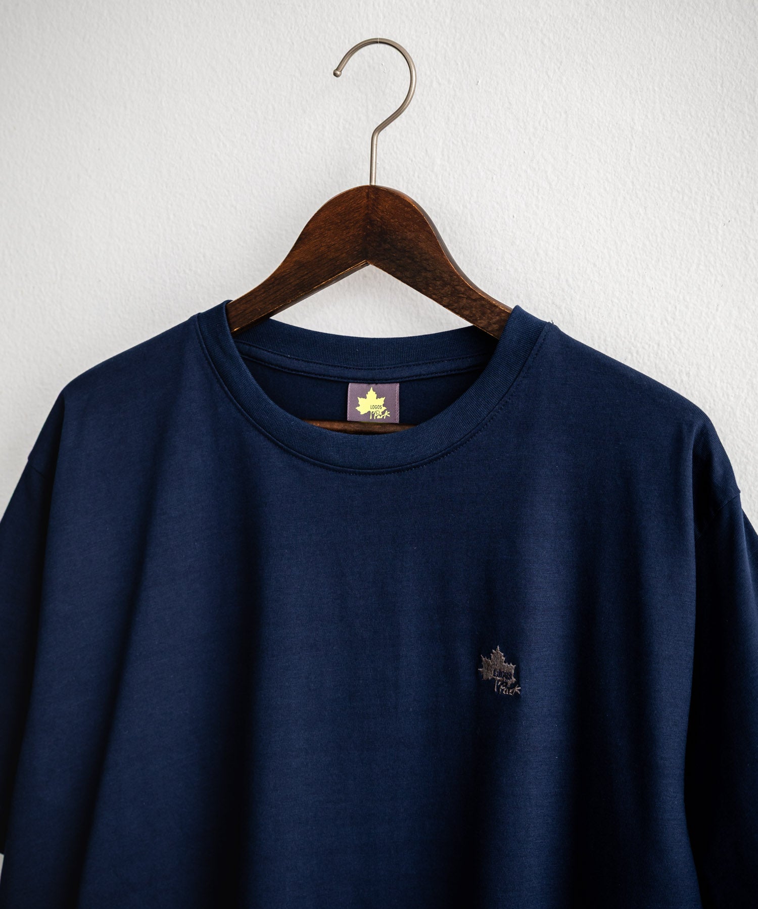 LOGOS ロゴス 吸汗速乾 スパイラルヤーンワンポイントロゴ刺繍半袖Tシャツ 15814