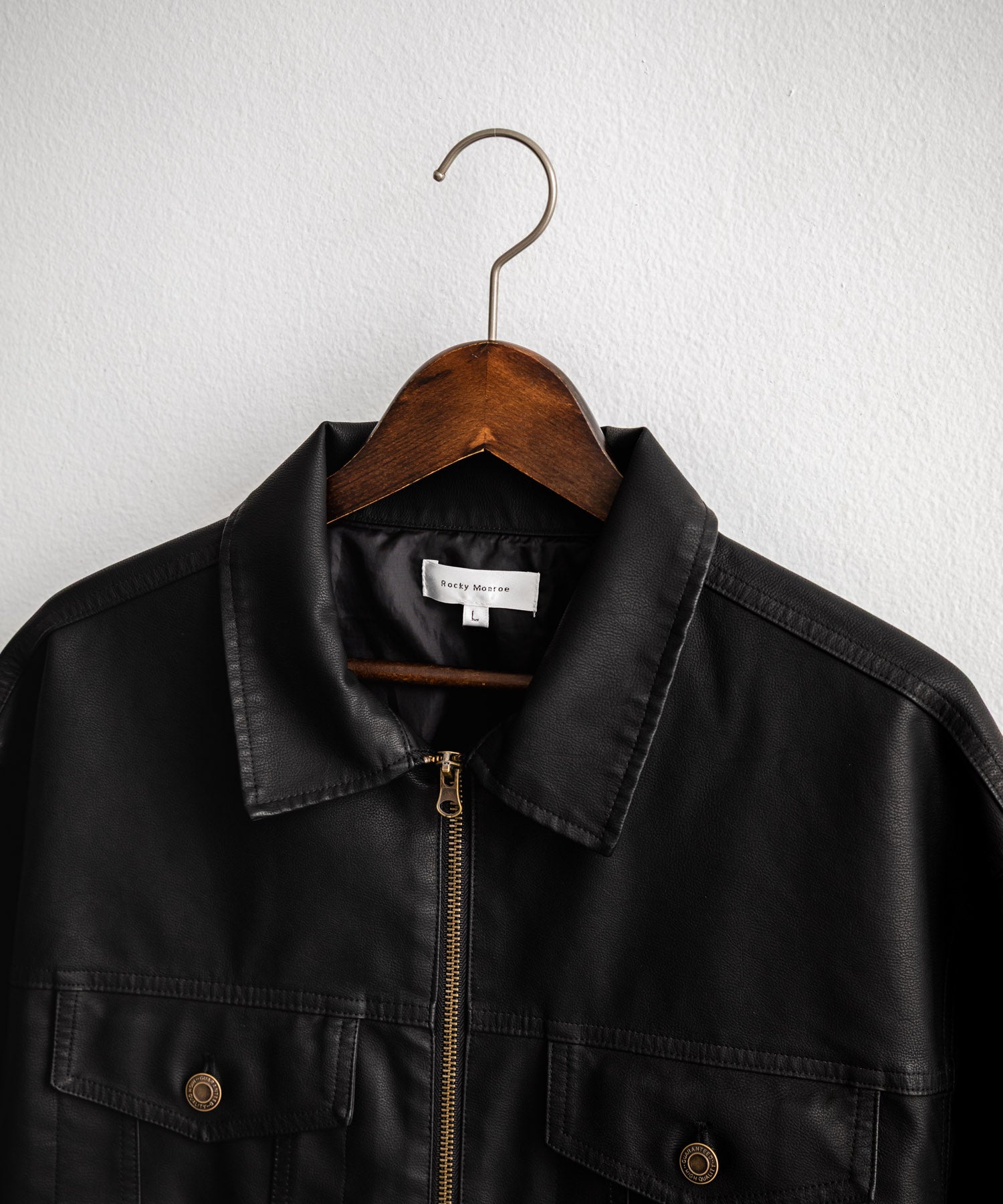 ヴィンテージ加工PUレザーダブルジップショートジャケット/3rdタイプ