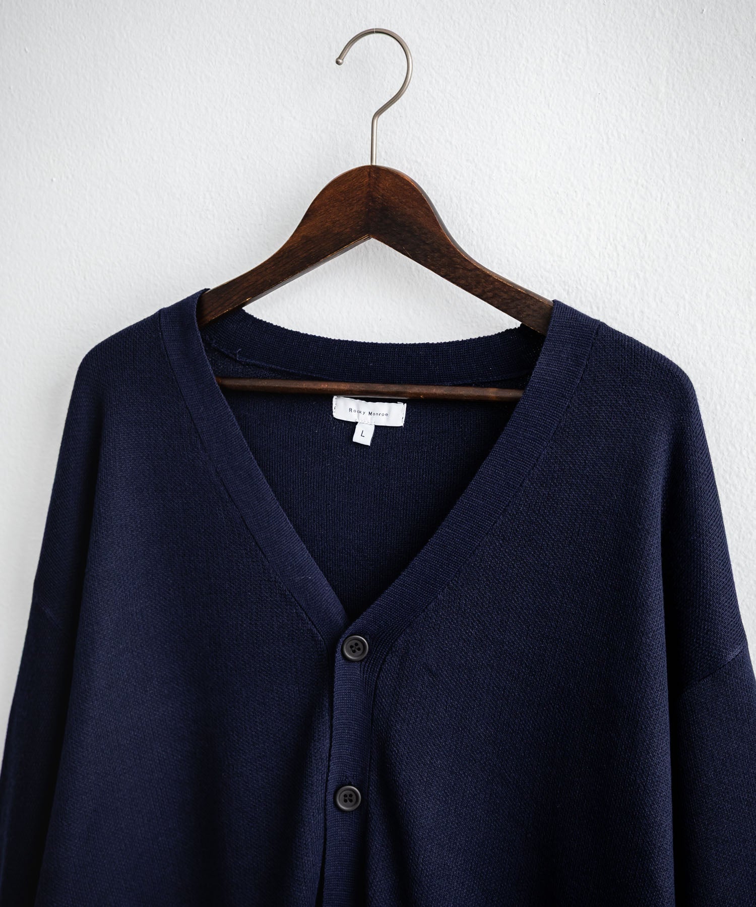 接触冷感 オーバーサイズVネックハイゲージ半袖サマーニットカーディガン 15472