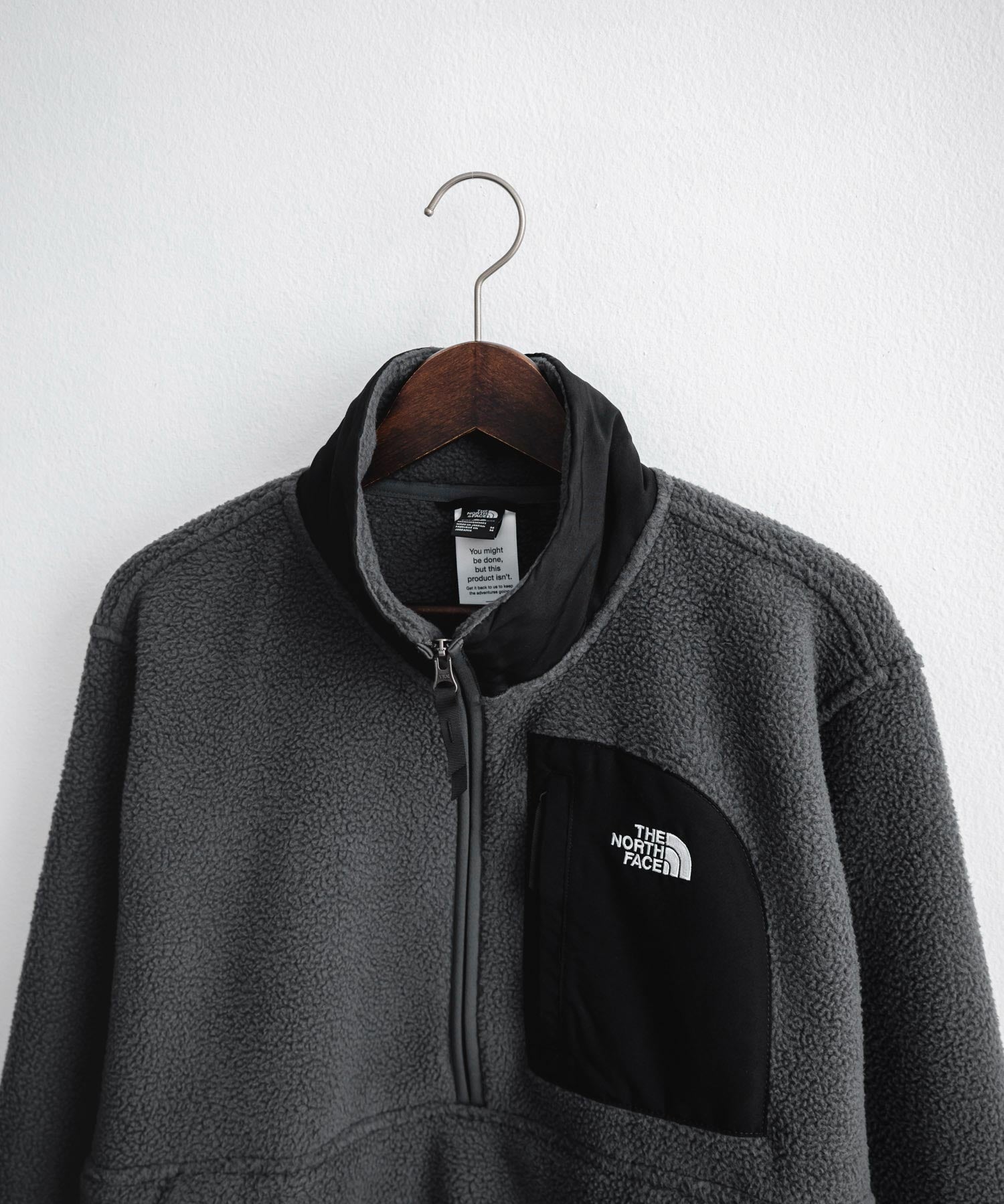 THE NORTH FACE ザ・ノースフェイス Men's Yumiori Off Peak 1/2 Zip Jacket ワンポイントロゴ刺繍ハーフジップ長袖フリースプルオーバー 16245