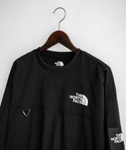 日本未展開モデル THE NORTH FACE ザ・ノースフェイス WHITE LABEL ホワイトレーベル TNF ALBANY EX CREWNECK ワンポイントロゴ刺繍バイカラー長袖カットソー 15432