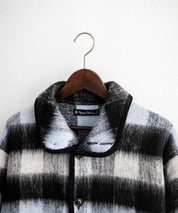 Upscape Audience アップスケープオーディエンス 日本製 国産 ECOLANAシャギーチェックスタンドオーバージャケット AUD7340 14898