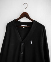 U.S. POLO ASSN ユーエスポロアッスン オーバーサイズワンポイントロゴ刺繍ニットカーディガン