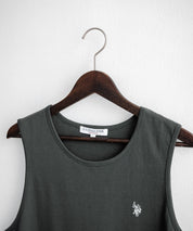 U.S. POLO ASSN. ユーエスポロアッスン 別注コラボワンポイントロゴ刺繍天竺タンクトップ/ノースリーブTee 15441
