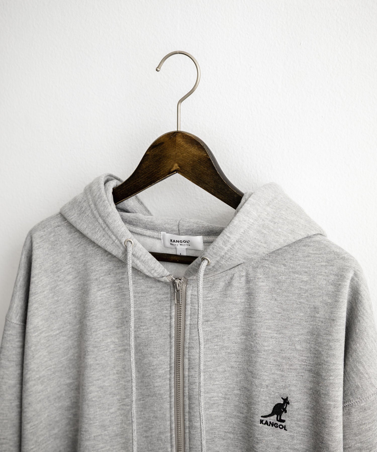KANGOL カンゴール 別注コラボオーバーサイズ裏起毛ロゴ刺繍フルジップパーカー 14628 【セットアップ可能】