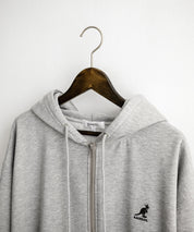 KANGOL カンゴール 別注コラボオーバーサイズ裏起毛ロゴ刺繍フルジップパーカー 14628 【セットアップ可能】