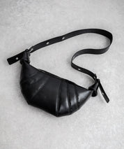 PUレザー クロワッサン型ショルダーバッグ/ボディバッグ 15510