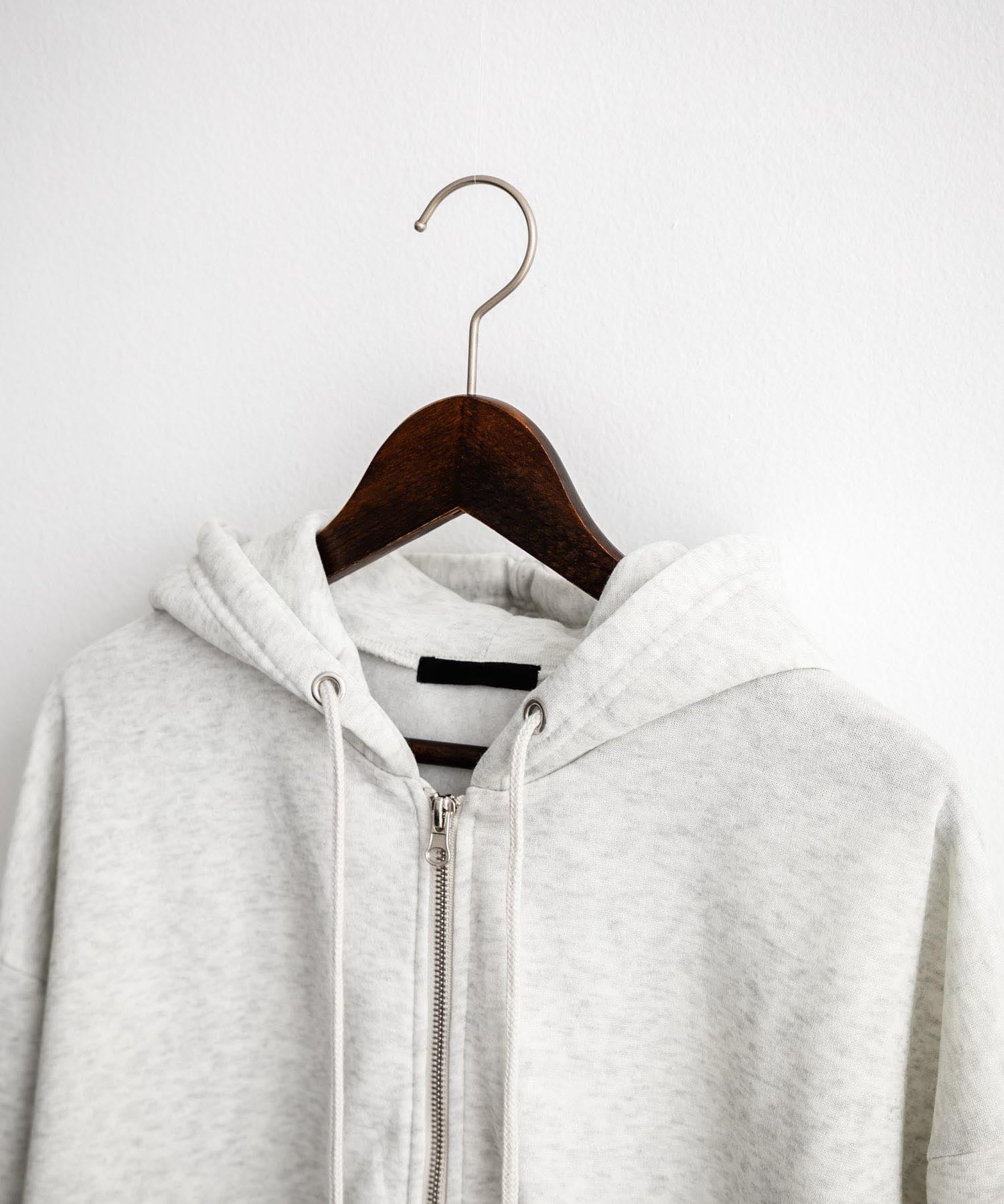 オーバーサイズ裏起毛フルジップ綿タッチパーカー 14987