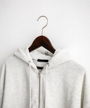 オーバーサイズ裏起毛フルジップ綿タッチパーカー 14987