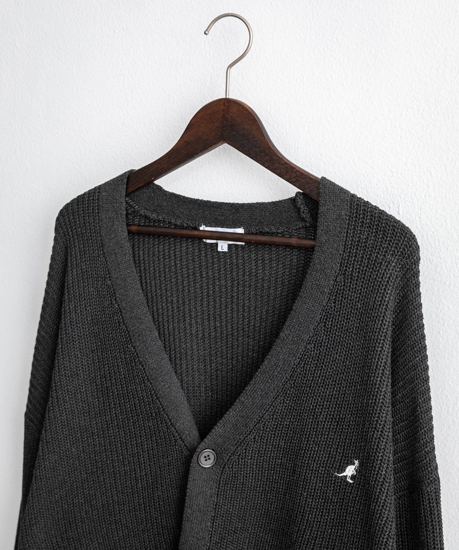 KANGOL カンゴール 別注コラボワンポイント刺繍ニットカーディガン
