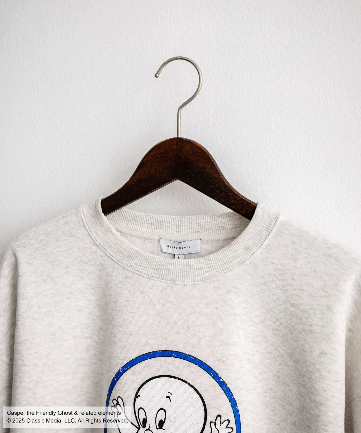 Casper/FELIX THE CAT 別注コラボ オーバーサイズヴィンテージライクグラフィックプリント裏起毛スウェットトレーナー 15116