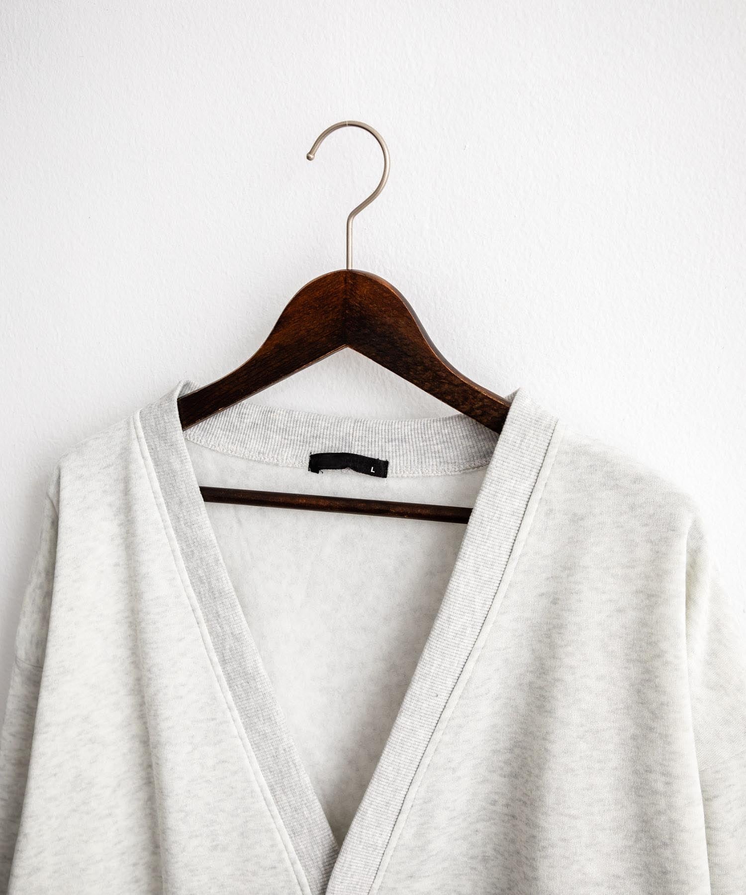 コットンタッチ裏起毛Vネックカーディガン 14984