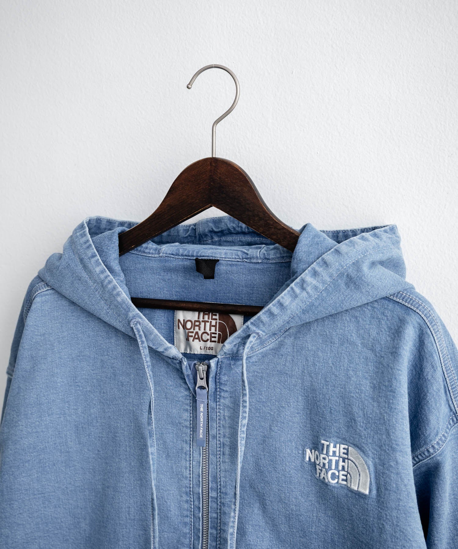 日本未展開モデル THE NORTH FACE WHITE LABEL ホワイトレーベル ザ・ノースフェイス BRIS DENIM JACKET デニムパーカー/デニムジャケット 16380