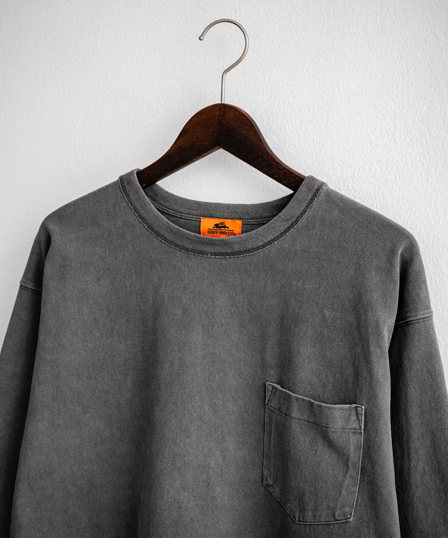 KRIFF MAYER クリフメイヤー オーバーサイズ ヘビーオンスピグメントクルーネック長袖Tシャツ ロンT 2435807