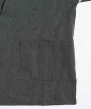 しじら織り甚平 上下セット 無地/ストライプ 14156