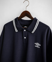 新色追加 UMBRO アンブロ 別注コラボ オーバーサイズ鹿の子ワンポイントロゴ刺繍半袖ポロシャツ 14471