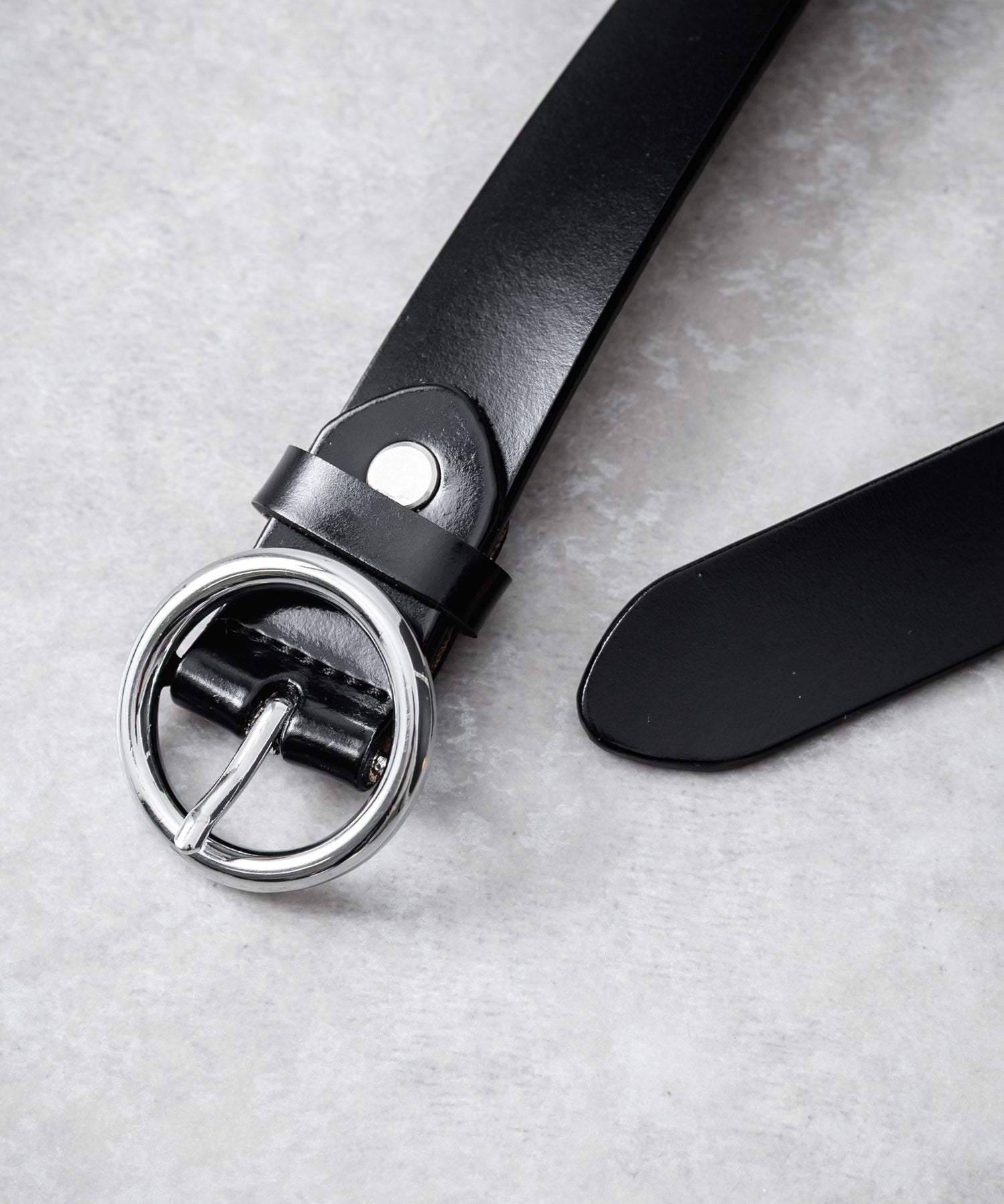 リアルレザー 本革 リングバックルベルト 15727