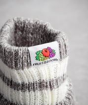 FRUIT OF THE LOOM フルーツオブザルーム 内ボアリンクススリッパ/リンクス編みワンポイントロゴ室内用スリッパ 15461