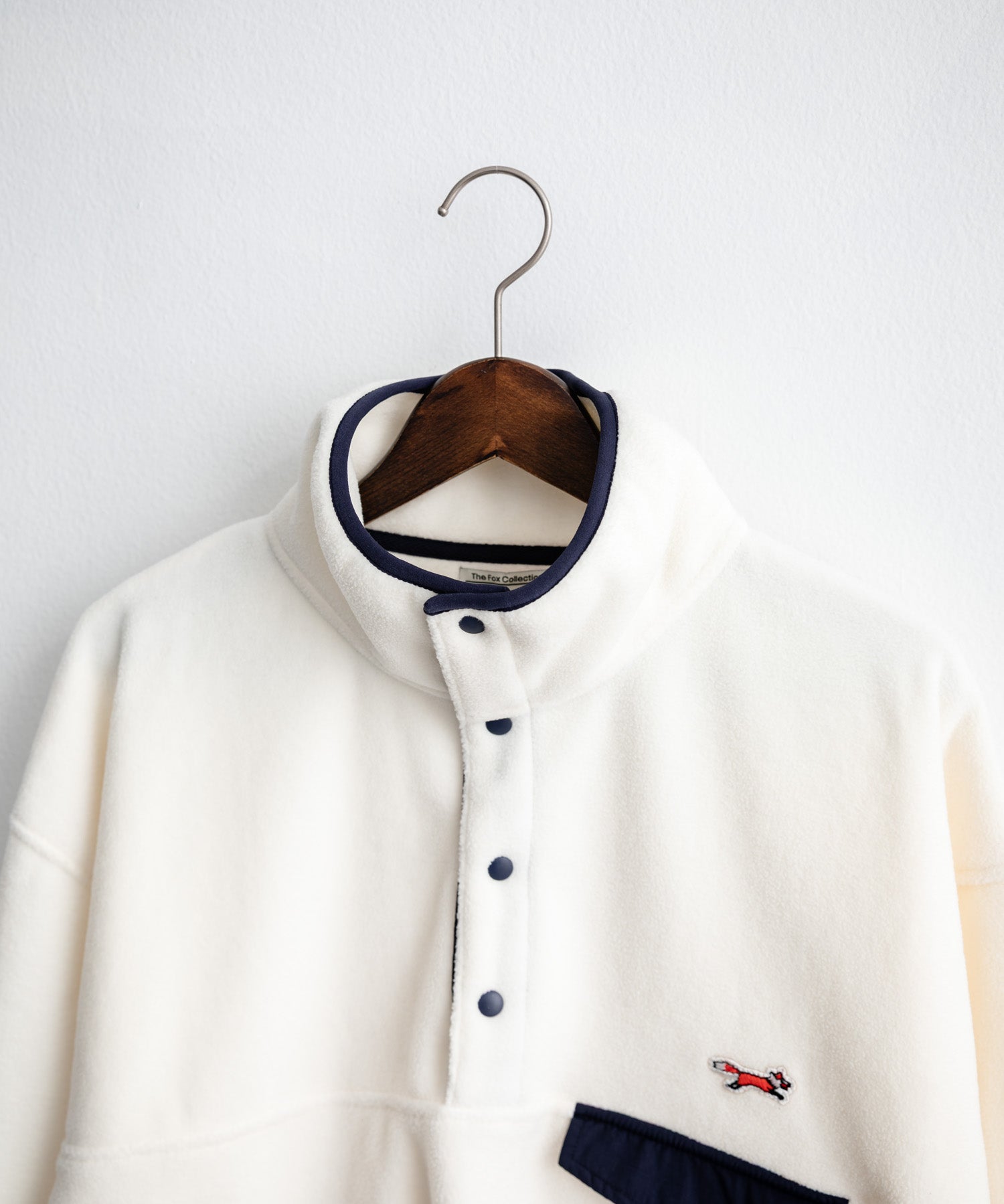 PENNEYS ペニーズ 別注コラボ オーバーサイズフリースアノラックワンポイントロゴ刺繍長袖スタンドカラープルオーバー 16055