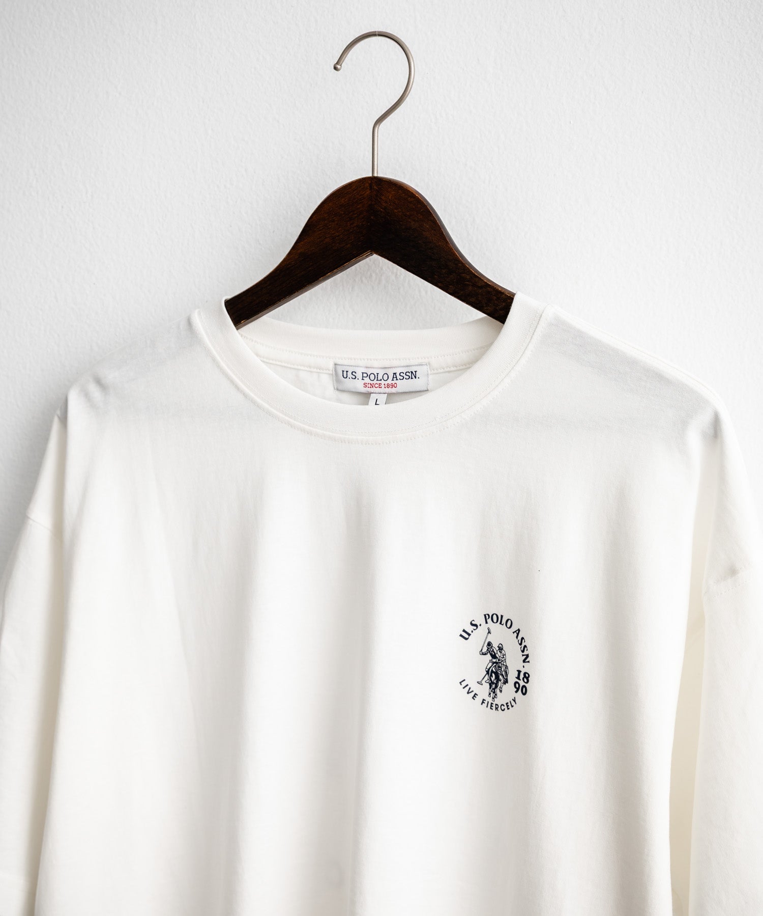 U.S.POLO ASSN. ユーエスポロアッスン バックプリント/無地/ボーダー オーバーサイズクルーショートスリーブTシャツ