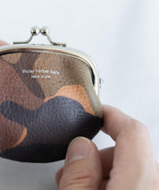 Butler Verner Sails バトラーバーナーセイルズ 日本製 国産迷彩イタリアンレザーがま口小銭入れ JW-2555 11044