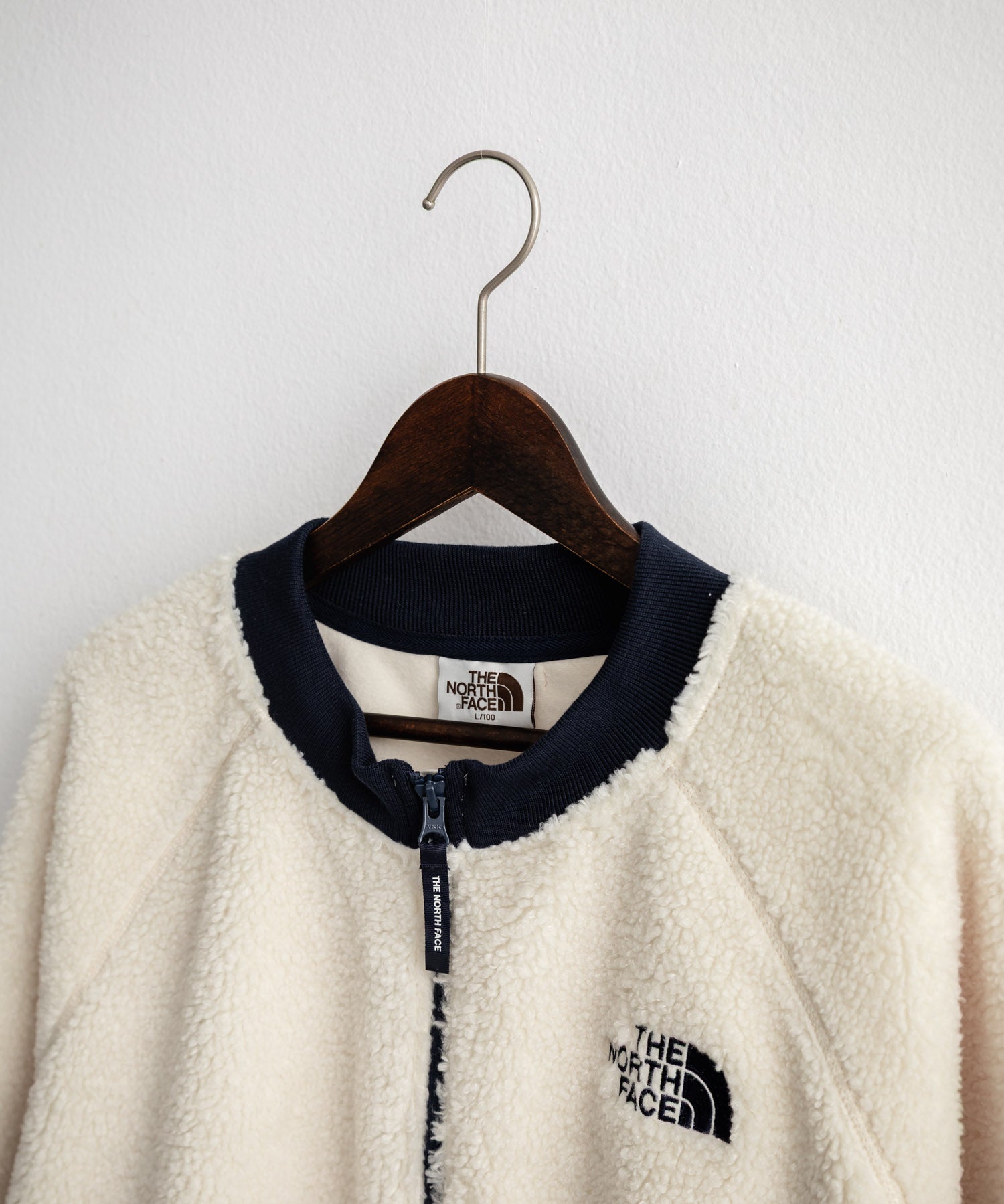 日本未展開モデル THE NORTH FACE ザ・ノースフェイス WHITE LABEL ホワイトレーベル VIVO FLEECE JACKET ロゴ刺繍シープボアフリースジャケット 15554