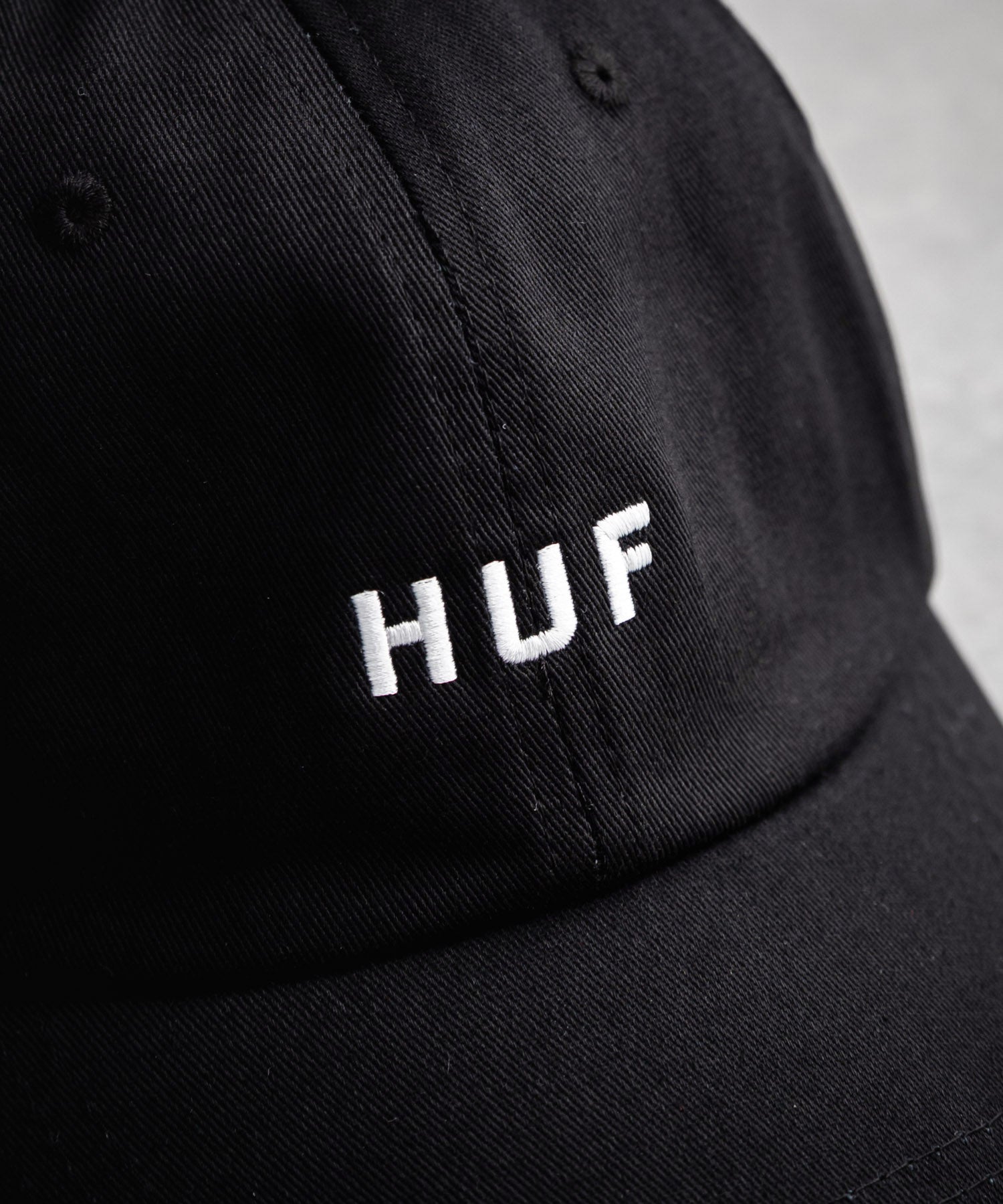 HUF ハフ HUF SET OG CV 6 PANEL HAT ワンポイントロゴ刺繍6パネルカーブベースボールキャップ 15898