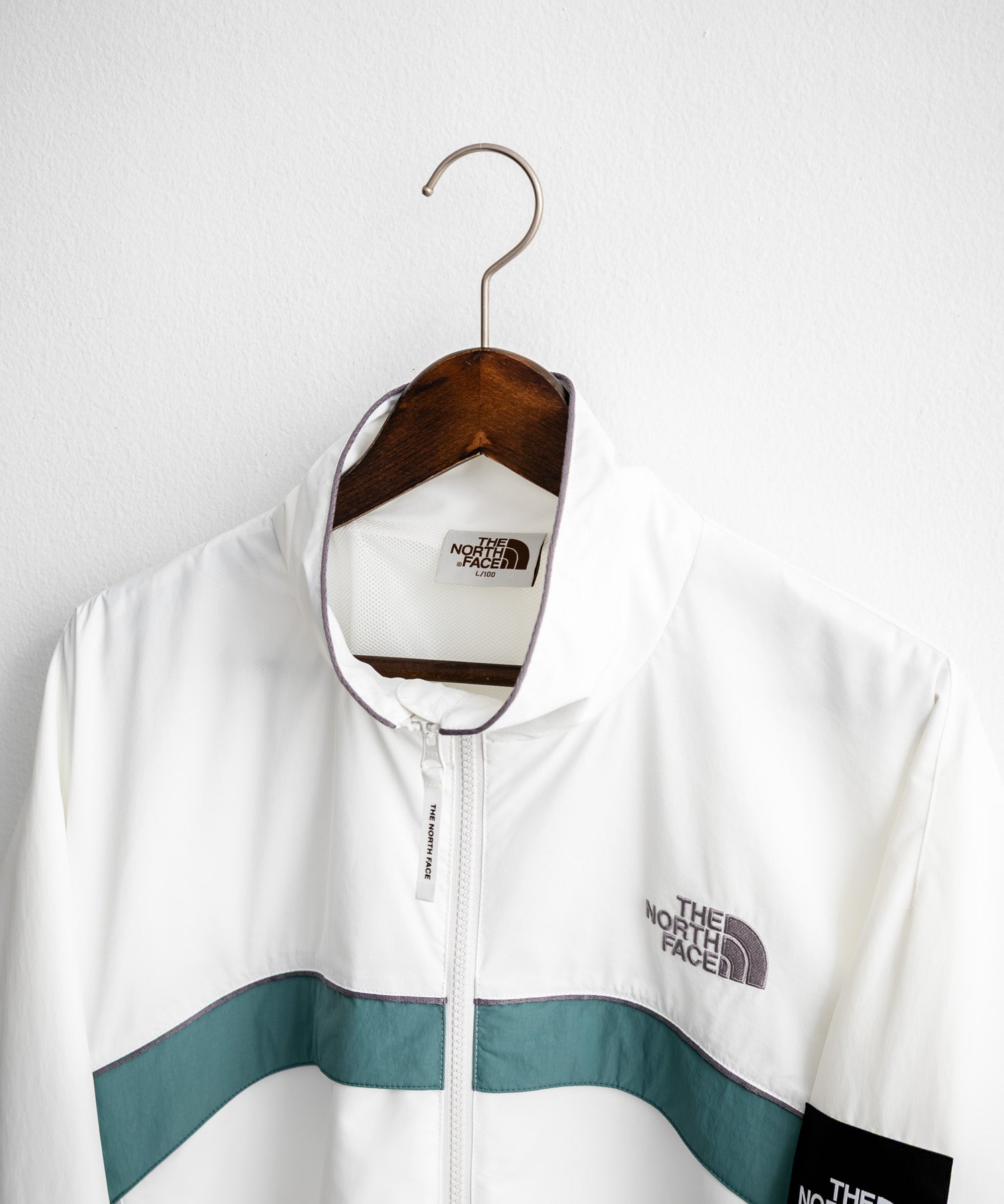 日本未展開モデル THE NORTH FACE ザ・ノースフェイス WHITE LABEL ホワイトレーベル KICKFLEX JACKET 配色切替パイピングロゴ刺繍ナイロンジャケット 15063