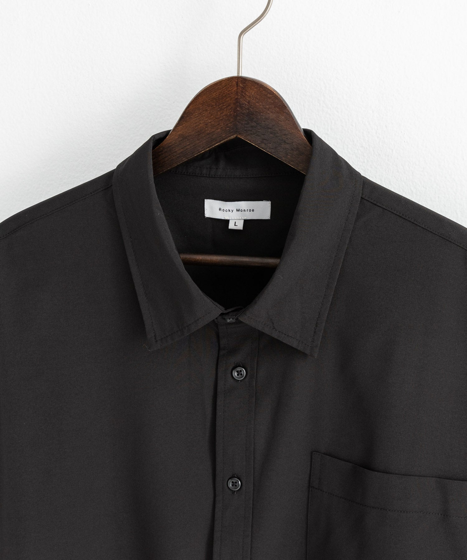 新色追加 オーバーサイズ レギュラーカラーストレッチ長袖シャツ 11915