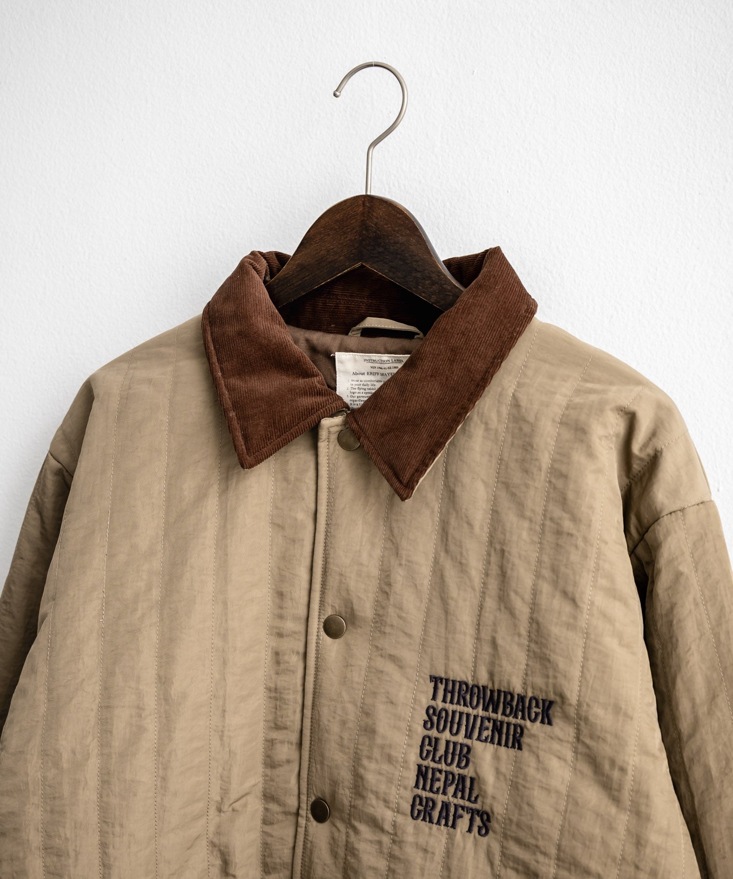 KRIFF MAYER クリフメイヤー スーベニア刺繍キルトコーチジャケット/ナイロンキルティングブルゾン 2515104 14884