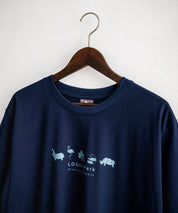 LOGOS ロゴス 吸汗速乾 スパイラルヤーンアニマルプリント半袖Tシャツ  15815