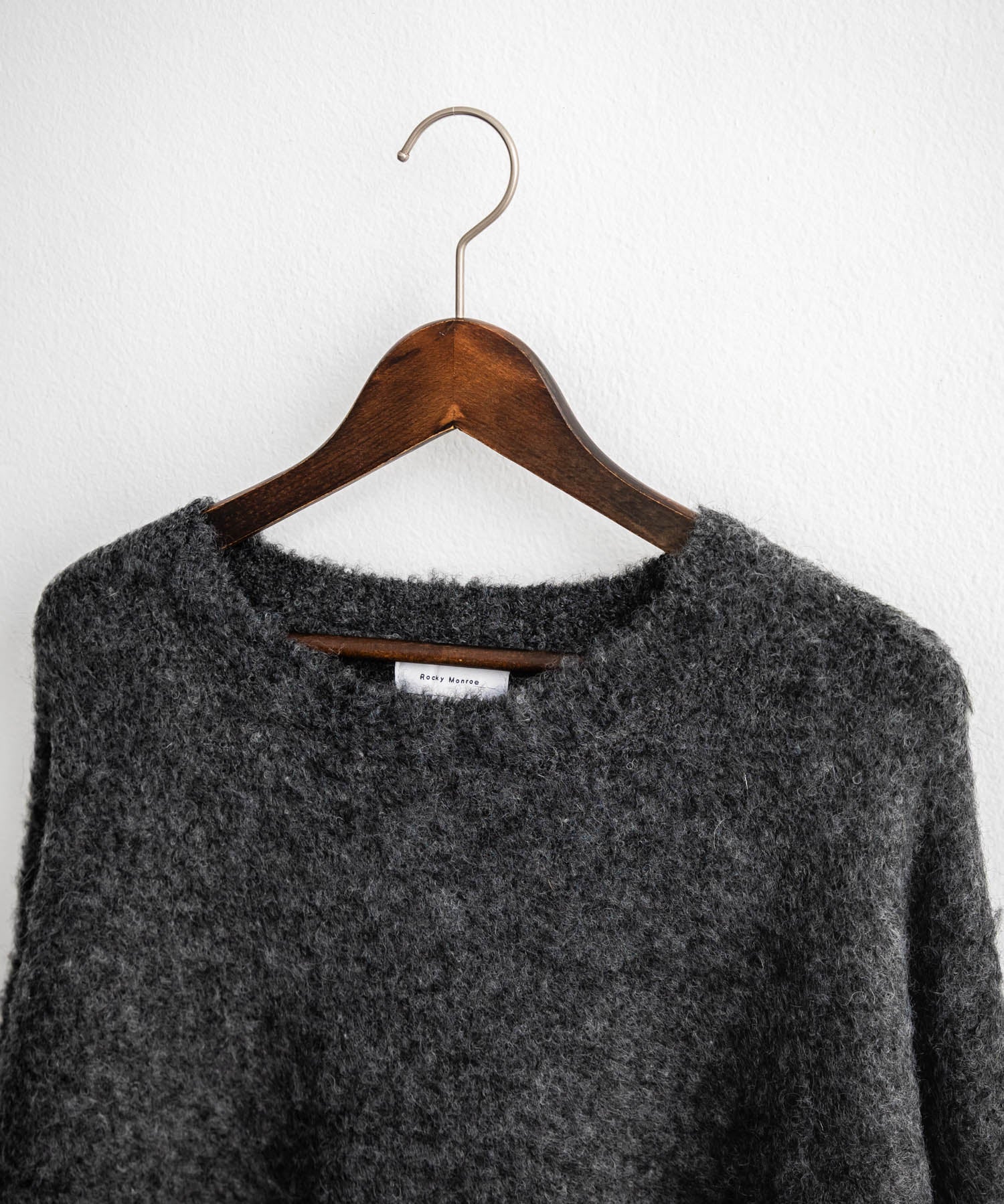 オーバーサイズウール混ミックス糸プルオーバーニットセーター 14548