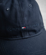 TOMMY HILFIGER トミーヒルフィガー Am Tonal Hilfiger Logo Cap ワンポイントロゴ刺繍6パネルキャップ 16103