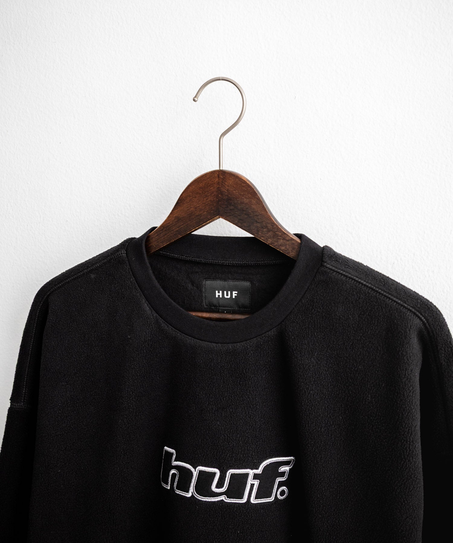 HUF ハフ H DOT POLAR FLEECE CREWNECK オーバーサイズポーラーフリースプルオーバートレーナー 15057