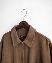 Upscape Audience アップスケープオーディエンス 日本製 国産 LANATEC ラナテック TECH メランジヘリンボンツイード 襟付きショートブルゾン AUD7364 14968