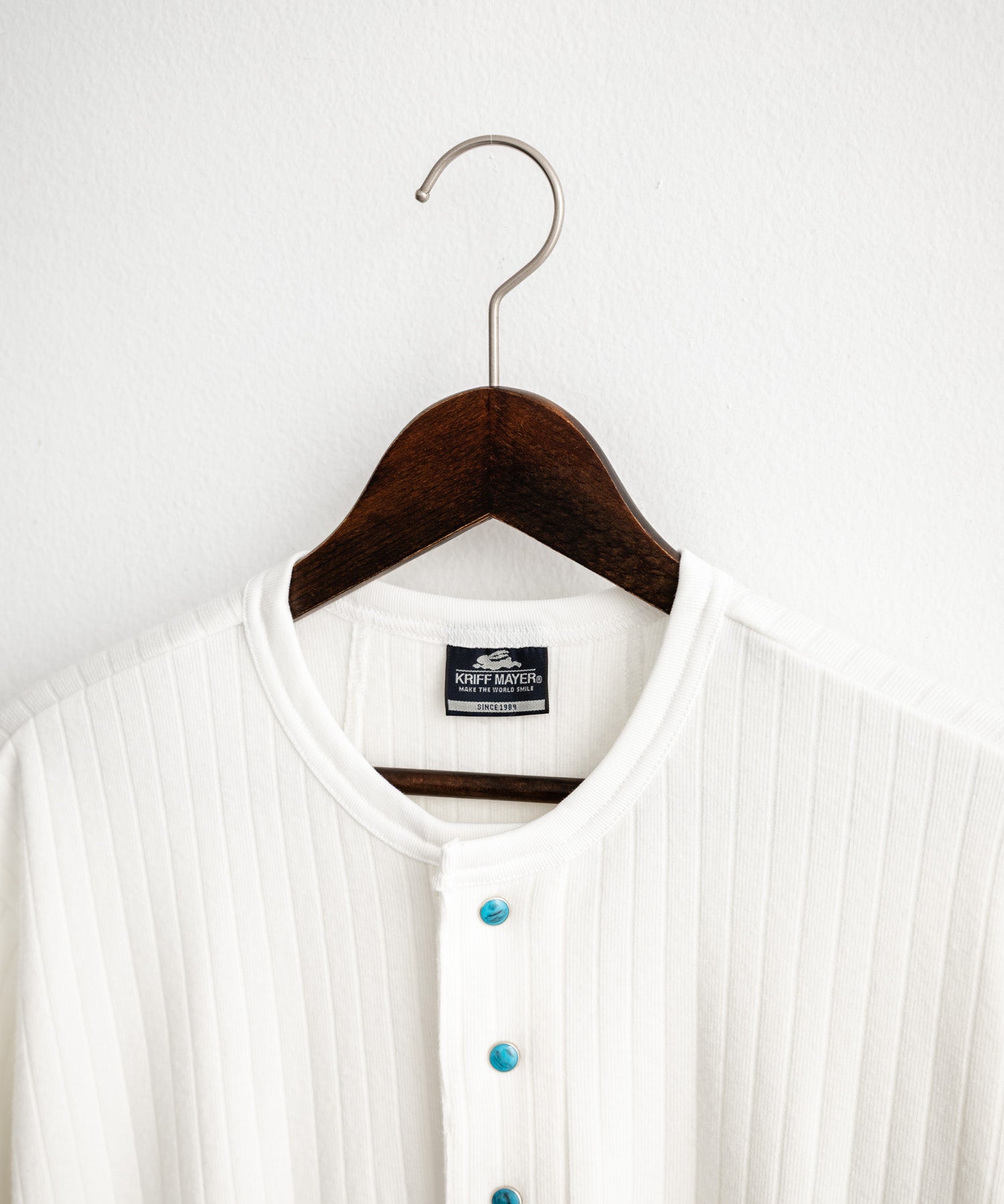 KRIFF MAYER クリフメイヤー ワンポイントロゴ針抜きヘンリーネックTシャツ 2545102 15909