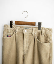 HUF ハフ CROMER CORDUROY PANT ワンポイントロゴ刺繍入りコーデュロイテーパードワイドパンツ 15060
