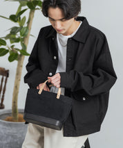 Butler Verner Sails バトラーバーナーセイルズ 日本製 国産 モールドレザーセルビッチキャンバス-ランチトート JI-2712 12319