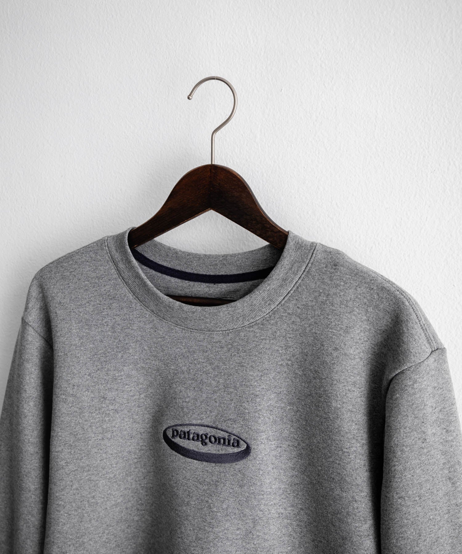 Patagonia M S 95 OVAL LOGO UPRISAL CREW SWEATSHIRT ロゴ刺繍裏起毛長袖スウェットトレーナー 16218
