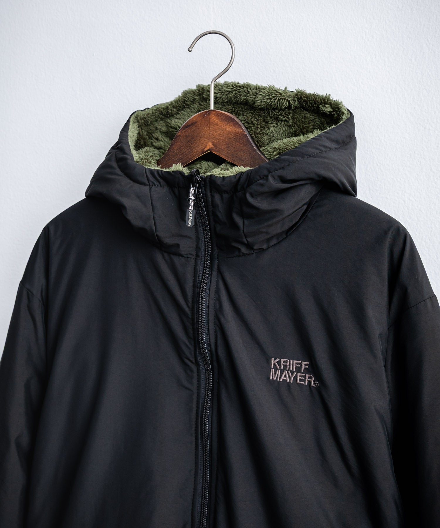 KRIFF MAYER クリフメイヤー 2WAYリバーシブル ひっくりフードボアジャケット/ワンポイントロゴ刺繍マウンテンパーカー 2612801 16546