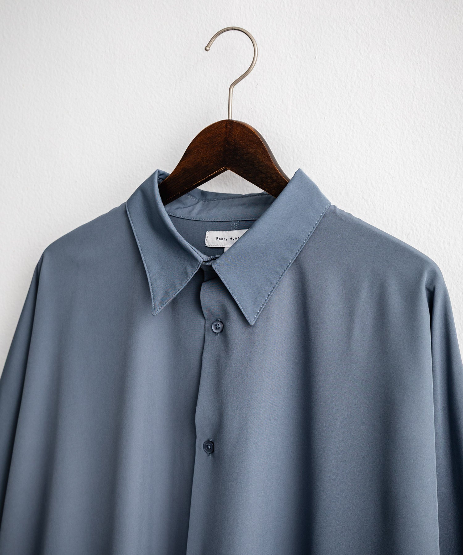 接触冷感 とろみビッグシルエットドルマン半袖シャツ 15365