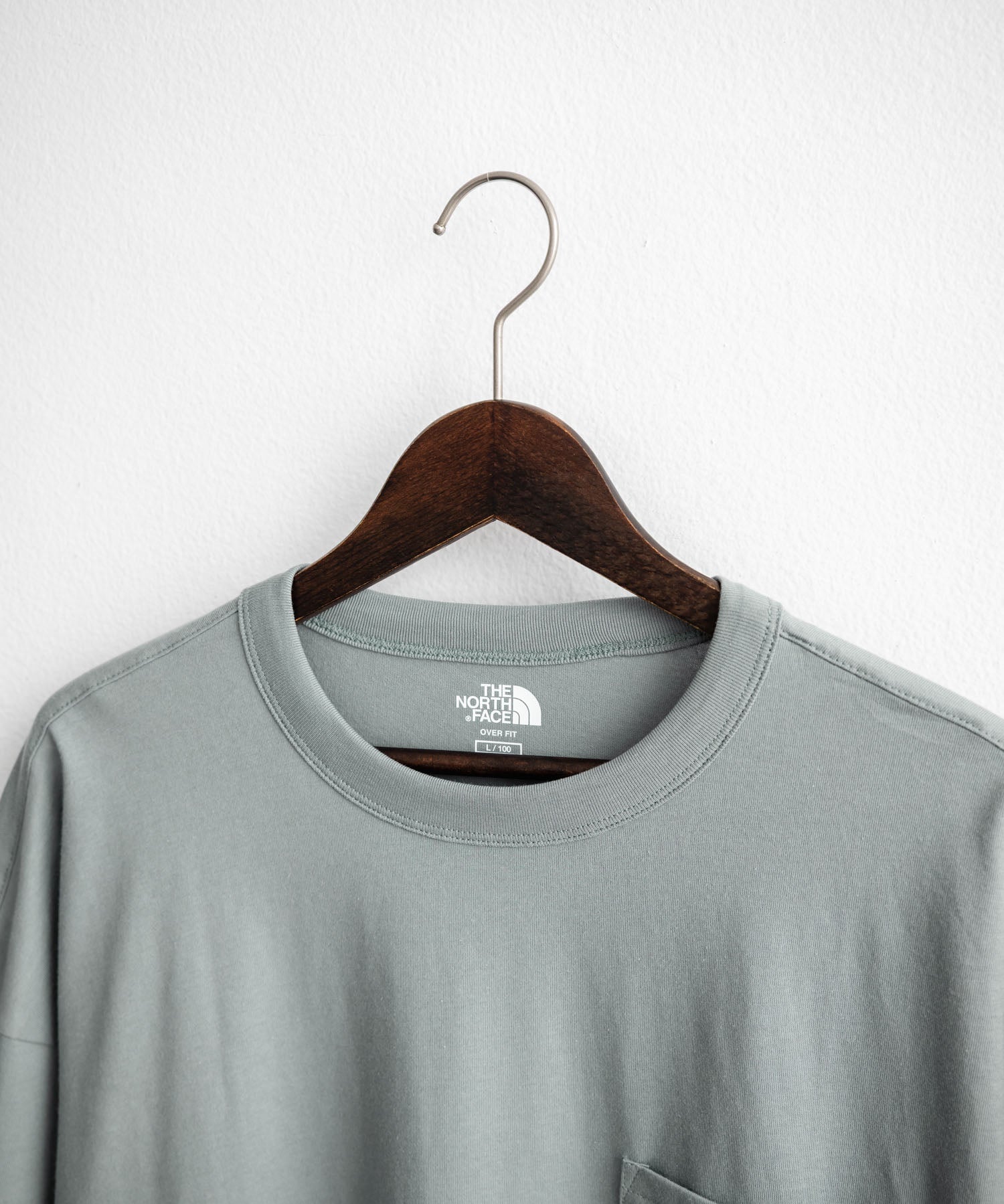 日本未展開モデル THE NORTH FACE ザ・ノースフェイス WHITE LABEL ホワイトレーベル POCKET S/S R/TEE オーバーサイズ胸ポケット付き半袖Tシャツ 16017
