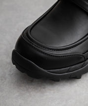 フェイクレザー/スエード厚底スニーカーローファー 15290