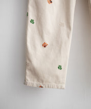 HOUSTON TWILL ALLOVER EMB EASY PANTS コットンツイル総柄刺繍イージーテーパードチノパンツ 16178
