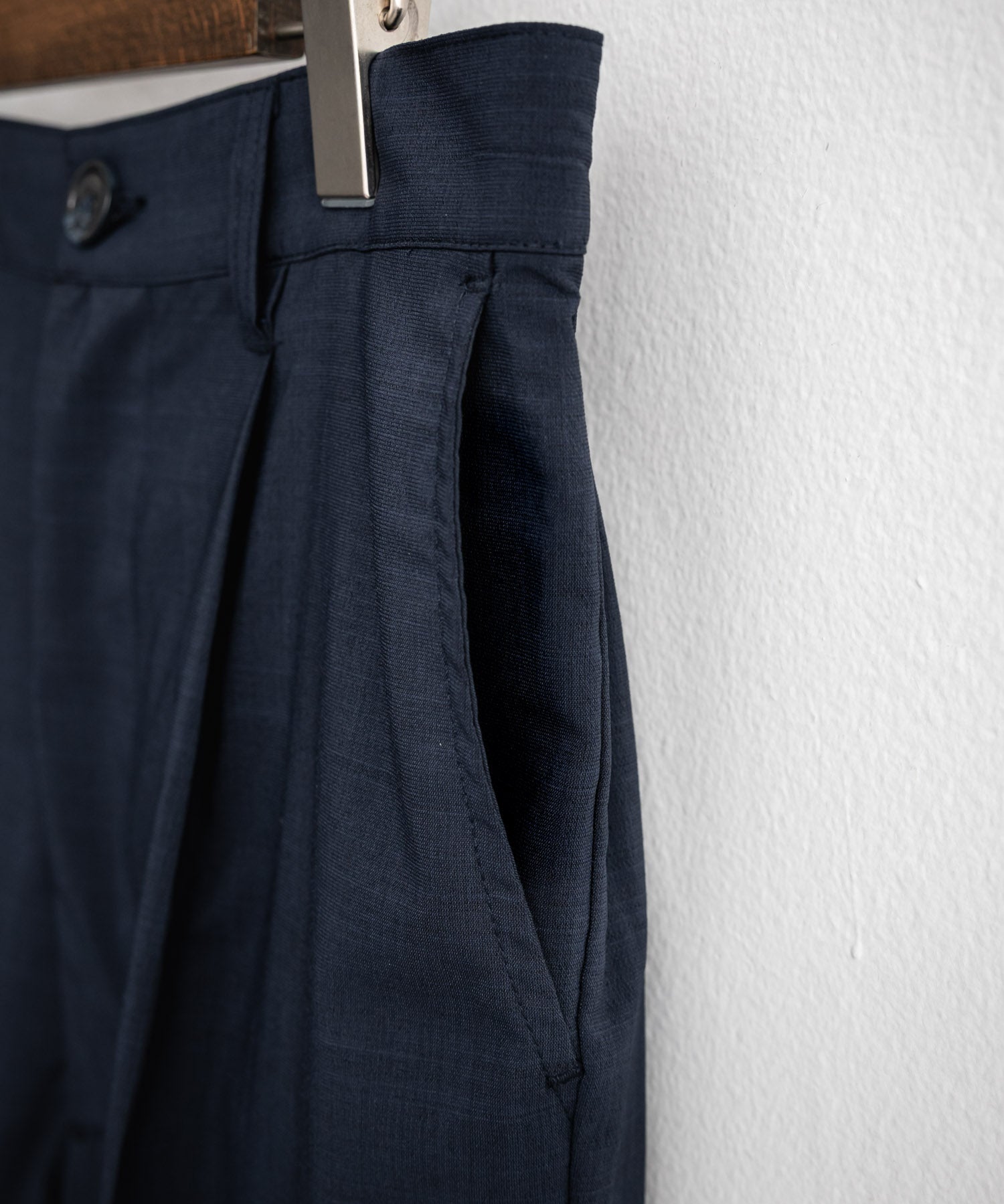 接触冷感 多機能素材リネンライク ワンタックセンタープレスワイドストレートイージーパンツ 15483