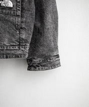 日本未展開モデル WHITE LABEL THE NORTH FACE DENIM TRUCKER JACKET ワンポイントロゴ刺繍ワークデニムジャケット 15653